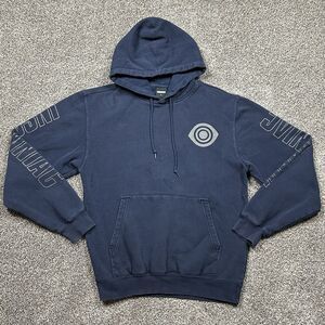 Insomniac Hoodie Dark Blue 2-sided graphics Mens Medium Hooded Sweater Eye‎